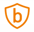 Referenzlogo mit orangefarbenem b-Symbol